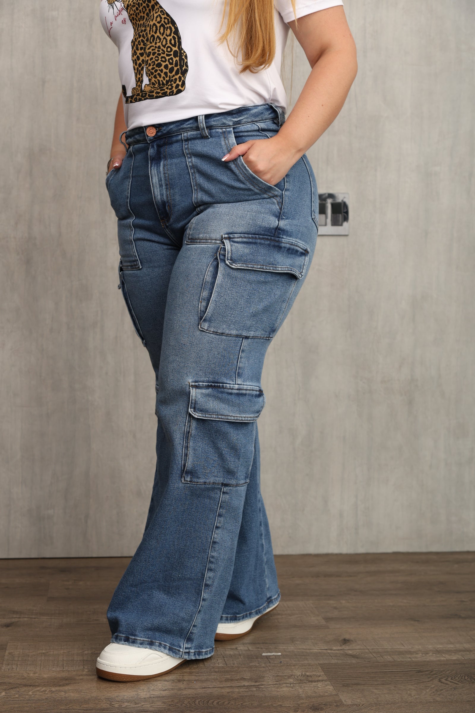 JEAN DAMA – PALAZZO SUPER CARGO – TIRO ALTO – MODA COLOMBIANA – REF: 765 pl