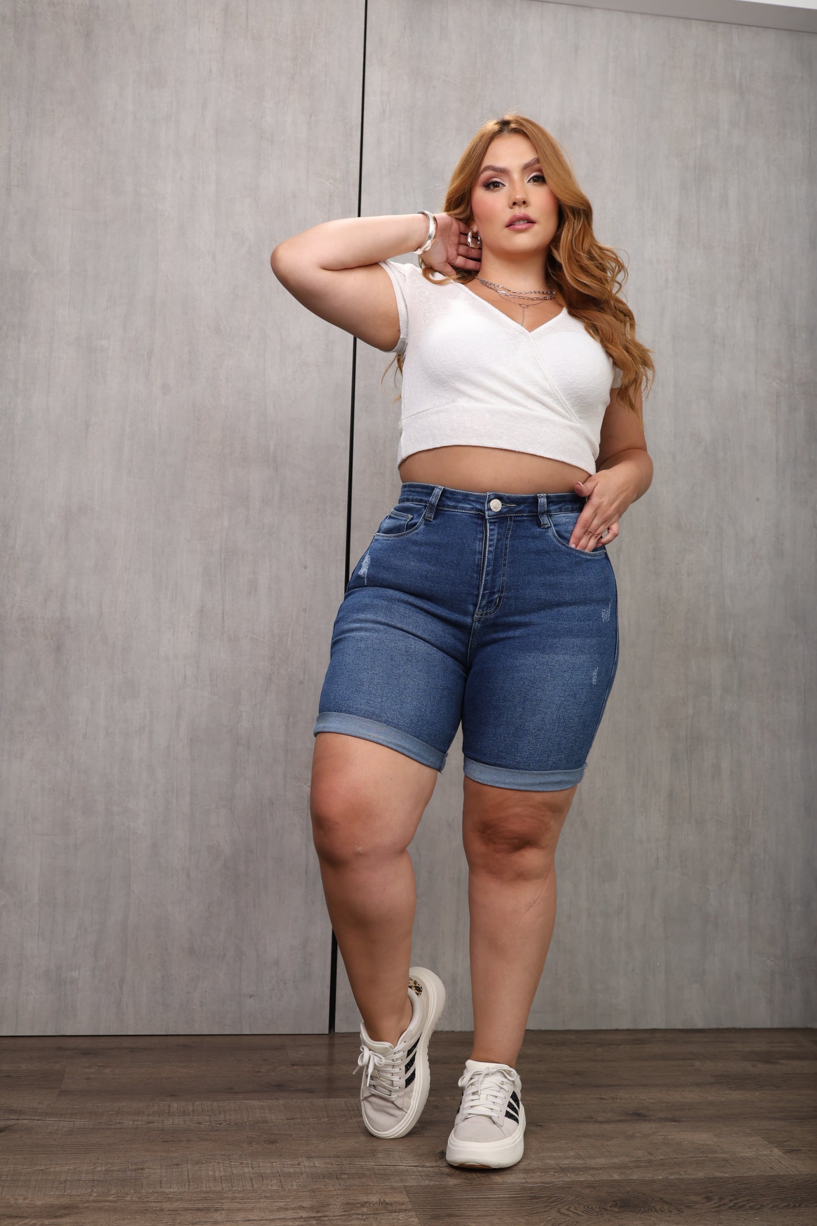 BERMUDA DAMA – GUARDA POLVO – TIRO ALTO – MODA COLOMBIANA – REF: 770 PL