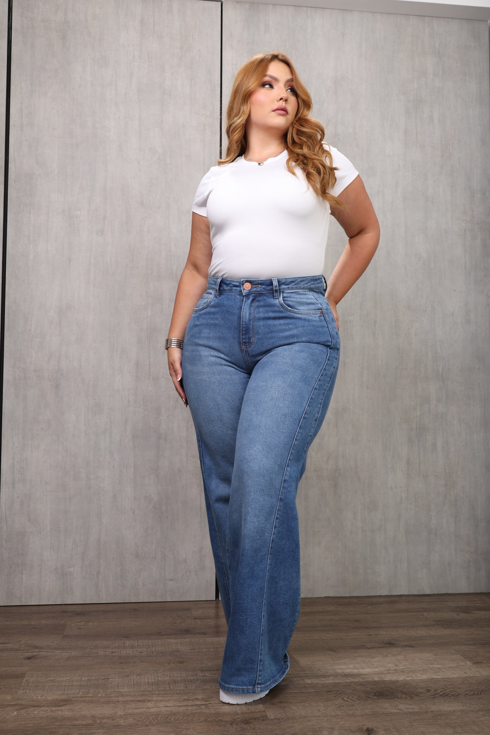 JEAN DAMA – PALAZZO CON CORTE LATERAL – TIRO ALTO – MODA COLOMBIANA – REF: 779 pl