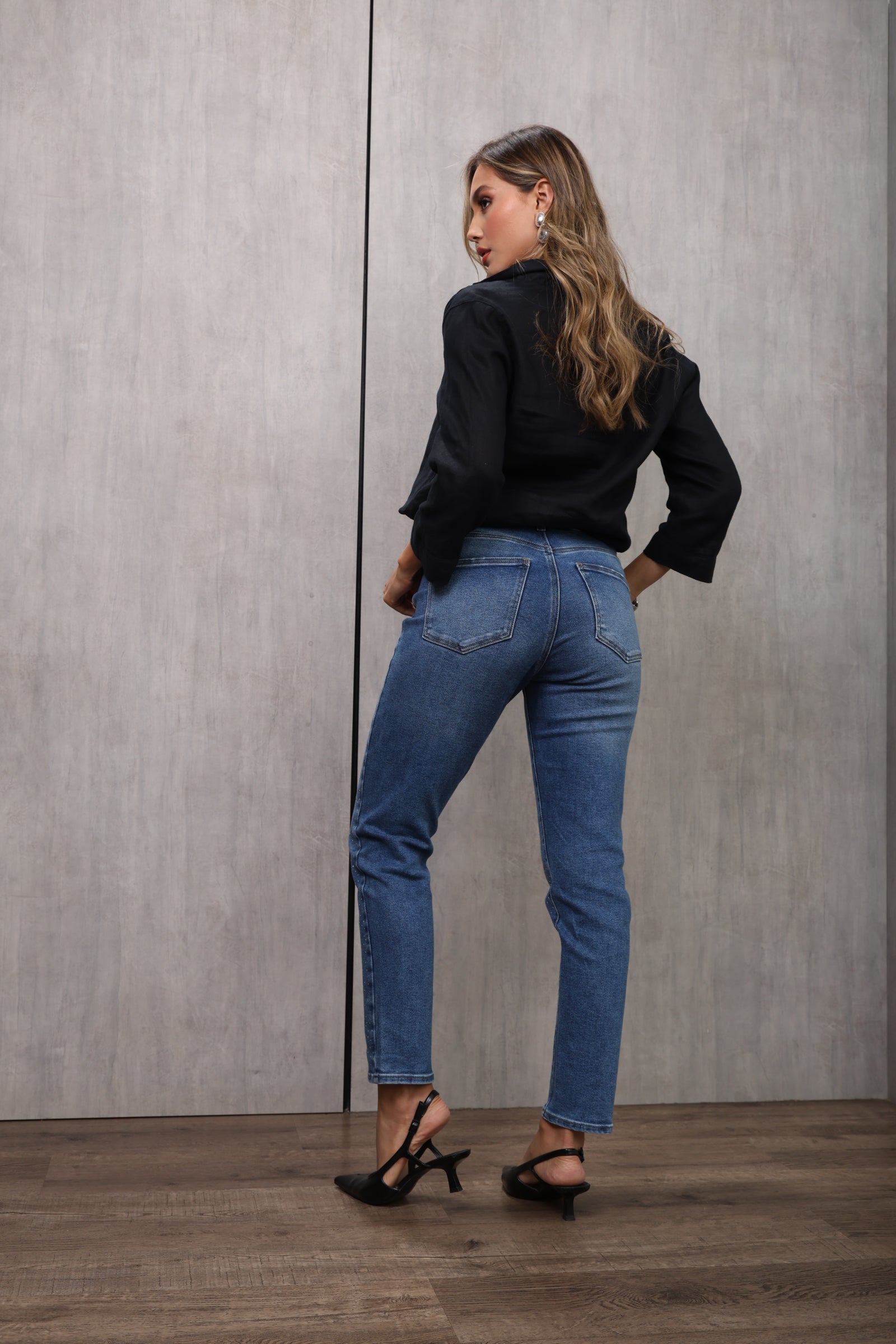 JEAN DAMA – MOM BRILLO – TIRO ALTO – MODA COLOMBIANA – REF: 783