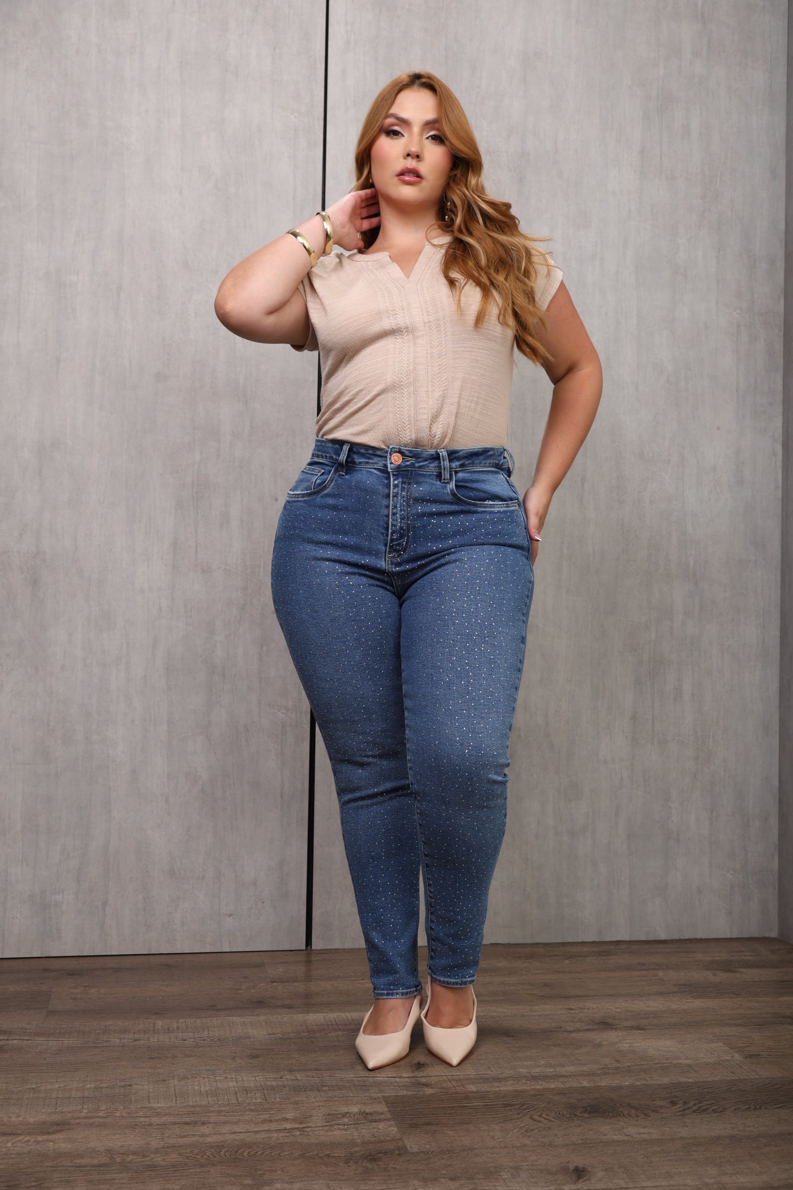 JEAN DAMA – MOM BRILLO – TIRO ALTO – MODA COLOMBIANA – REF: 783 PL