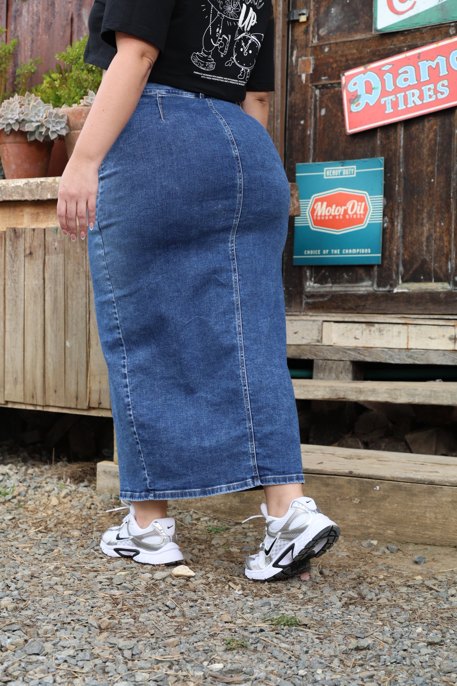 FALDA BOTONES DAMA – TIRO ALTO – MODA COLOMBIANA – REF: 9853 pl