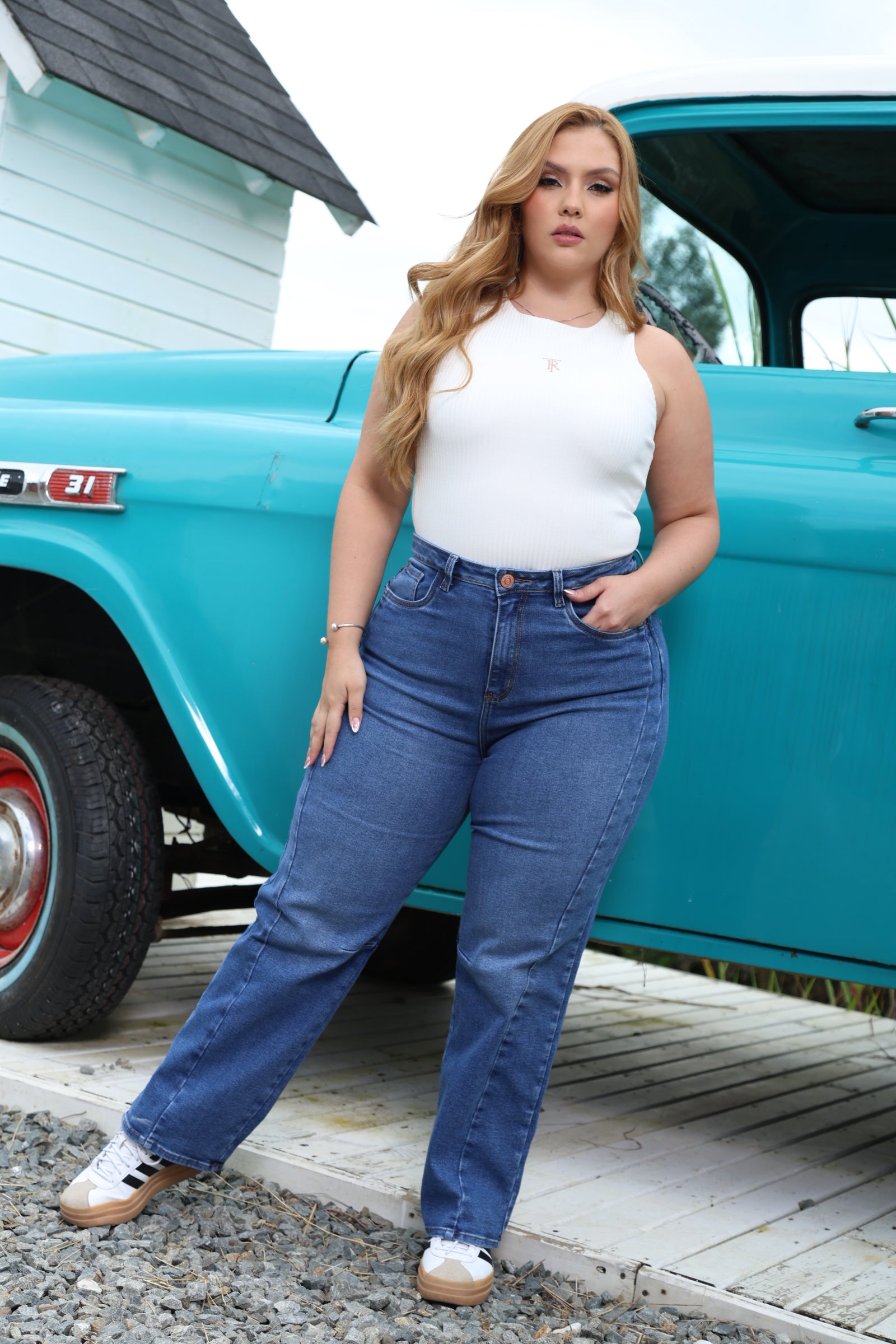 JEAN DAMA – WIDE LEG – TIRO ALTO – MODA COLOMBIANA – REF: 9855