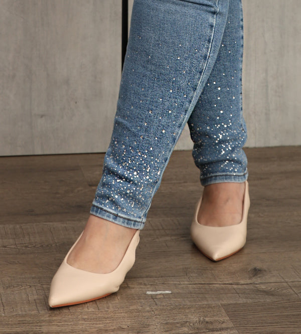 JEAN DAMA – SKINNY BRILLOS – TIRO ALTO – MODA COLOMBIANA – REF: 767 PL