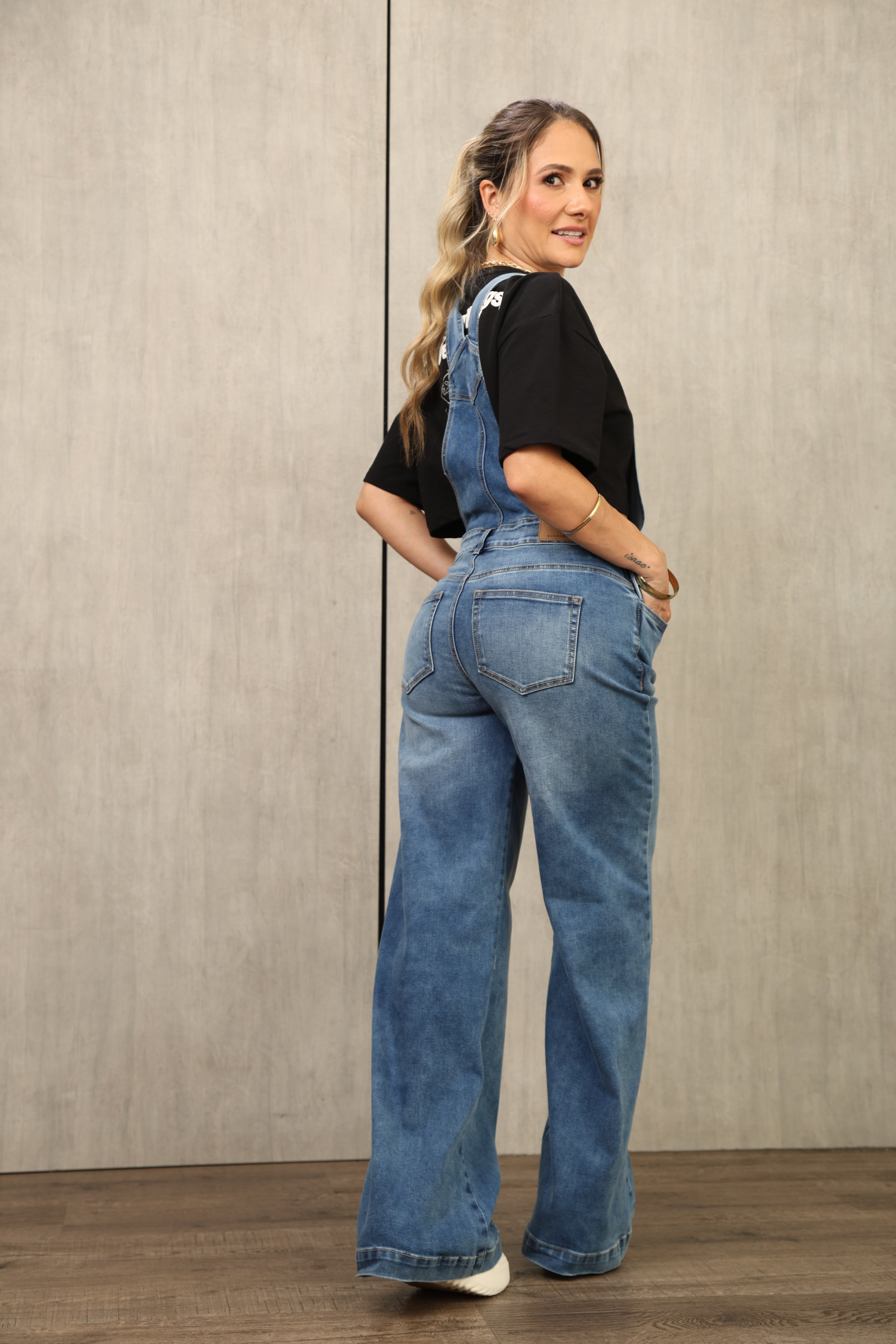 OVEROL DAMA – PALAZZO – TELA SUAVE – MODA COLOMBIANA – REF: 9809