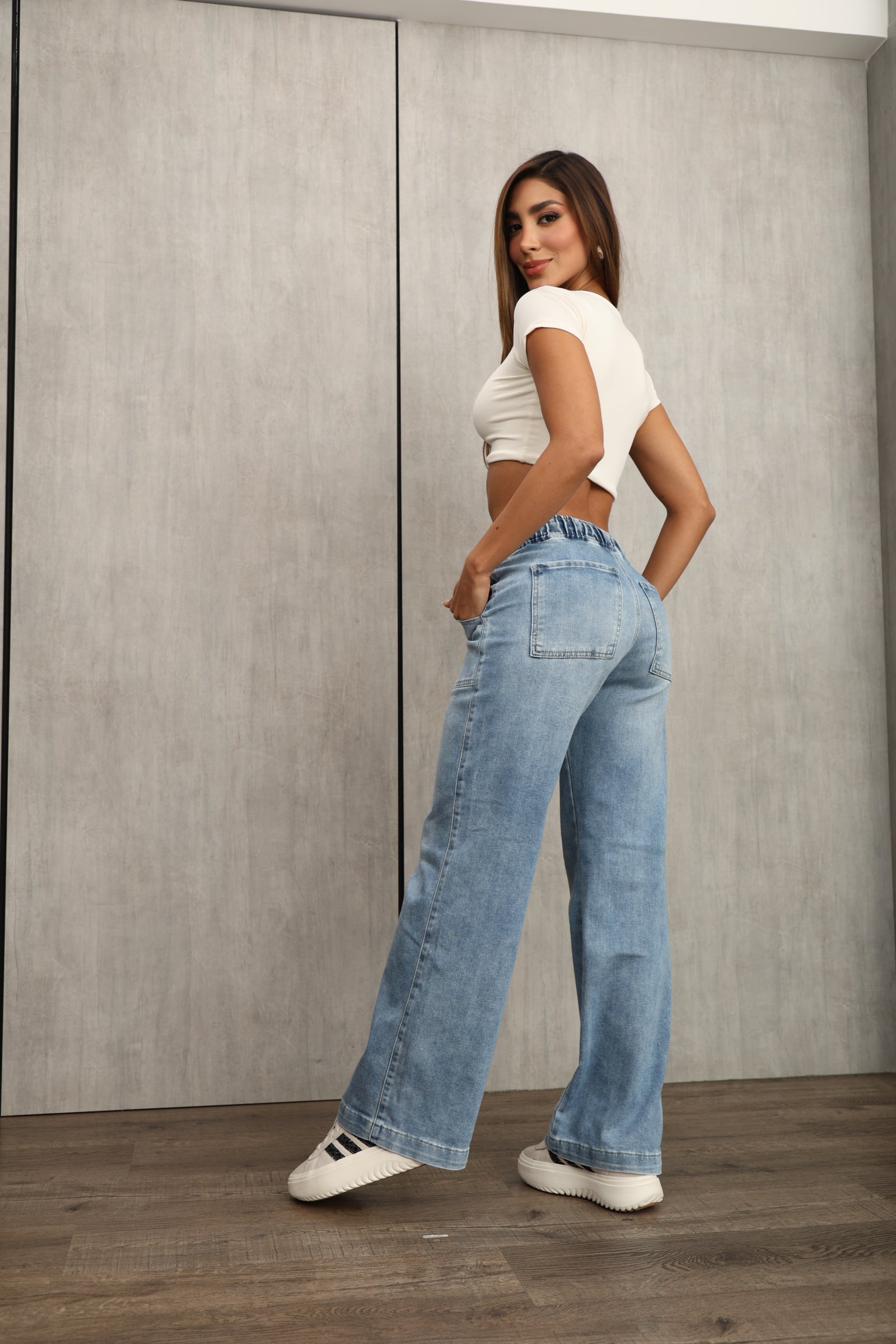 JEAN DAMA – PALAZZO SPORTY – TIRO ALTO – MODA COLOMBIANA – REF: 9824