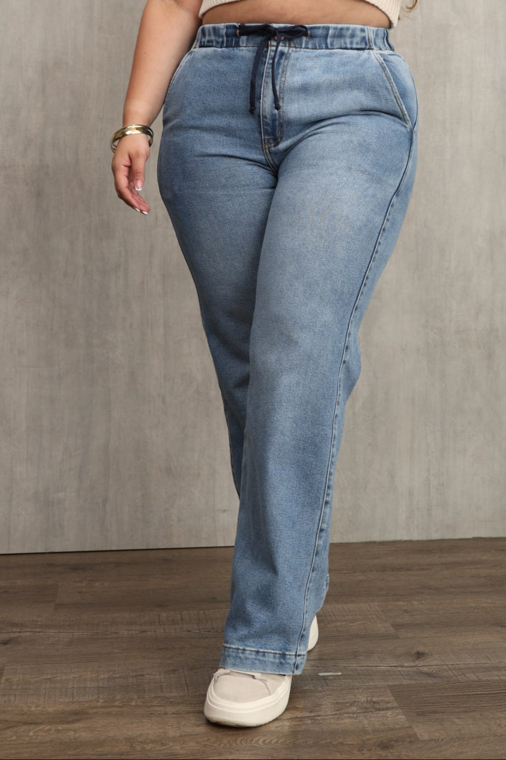 JEAN DAMA – PALAZZO RESORTADO – TIRO ALTO – MODA COLOMBIANA – REF: 9825 PL