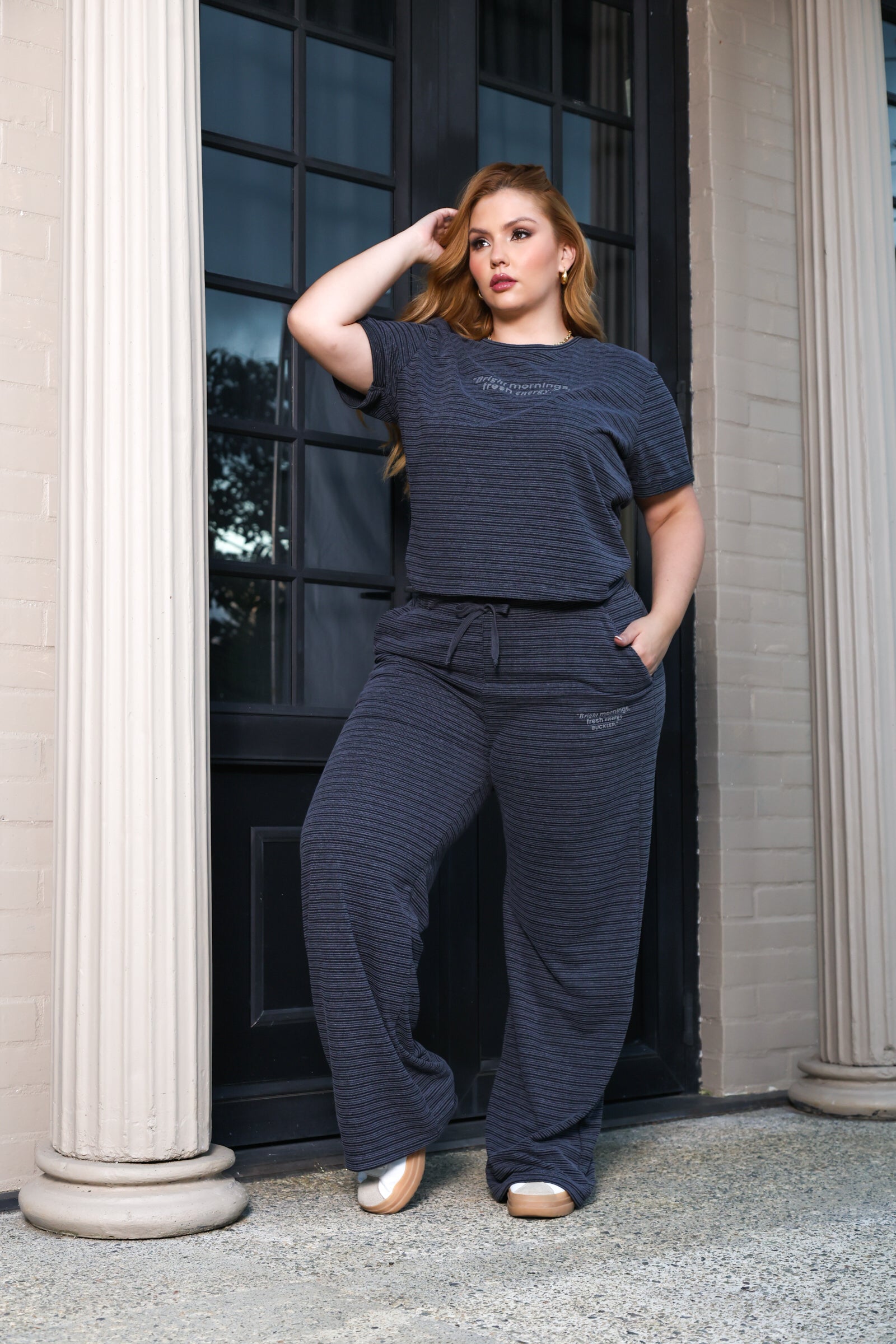 CONJUNTO DAMA COLOR NEGRO – PALAZZO ESTAMPADO – MODA COLOMBIANA – REF: 9850 PL