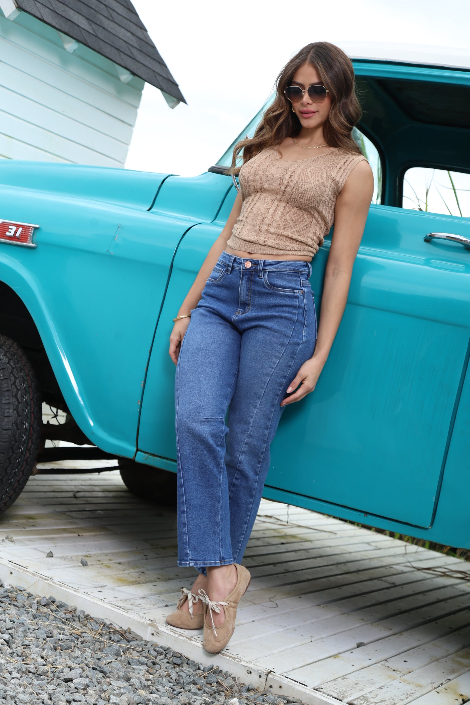 JEAN DAMA – WIDE LEG – TIRO ALTO – MODA COLOMBIANA – REF: 9855