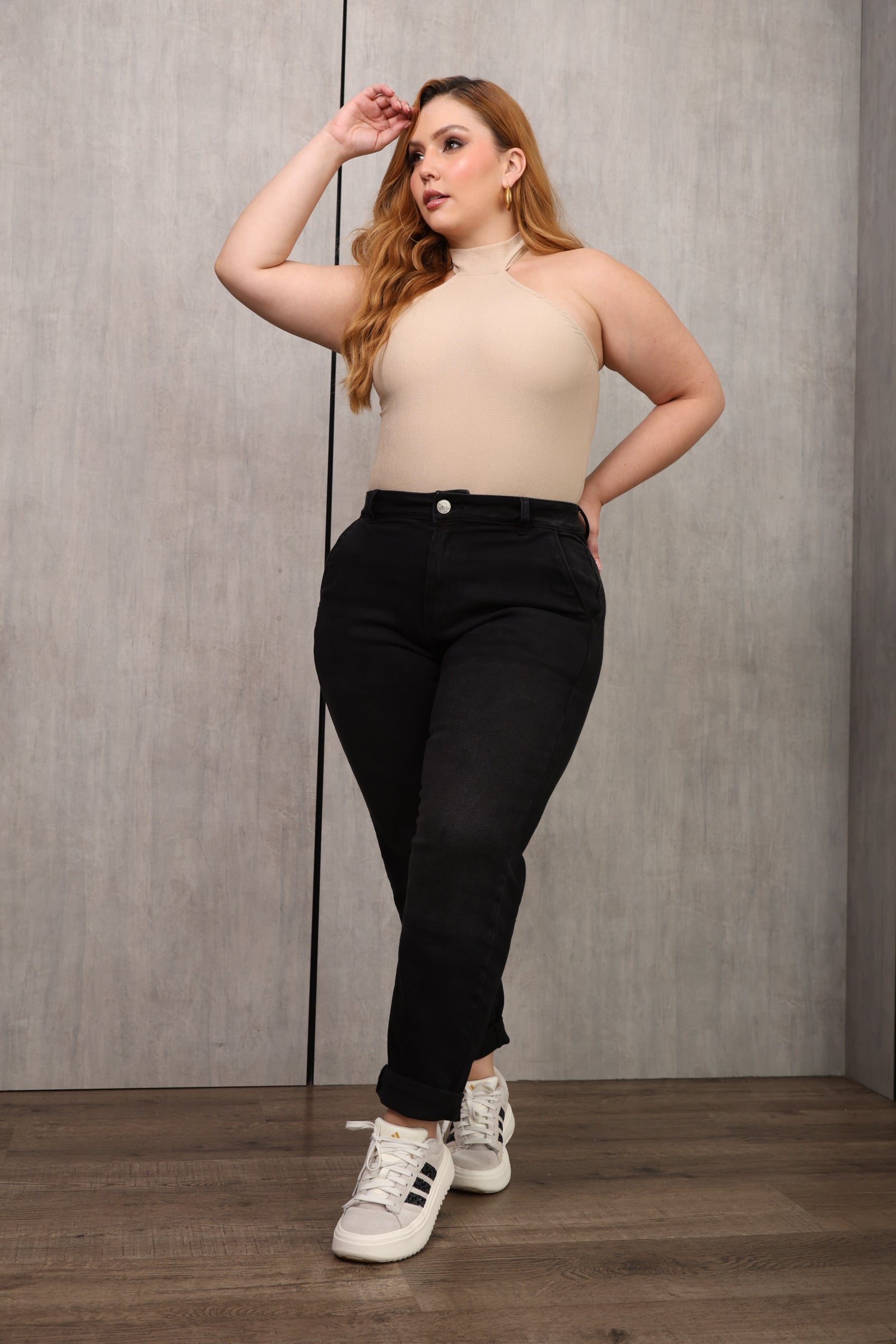 JEAN DAMA – SLOUCHY BLACK – TIRO ALTO – MODA COLOMBIANA – REF: 9884 pl