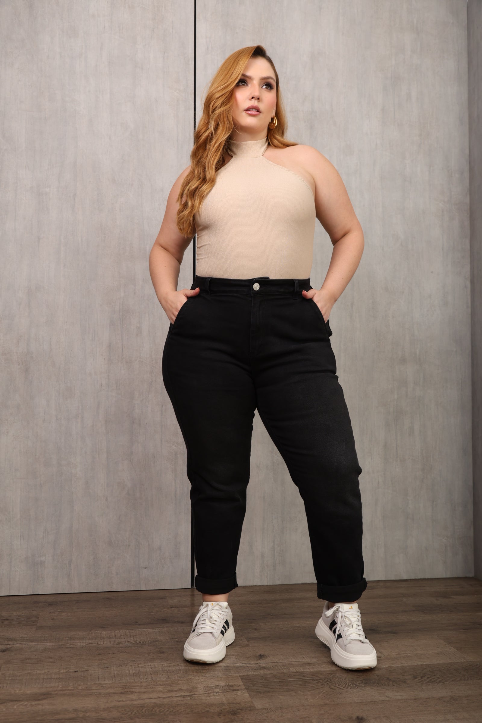 JEAN DAMA – SLOUCHY BLACK – TIRO ALTO – MODA COLOMBIANA – REF: 9884 pl